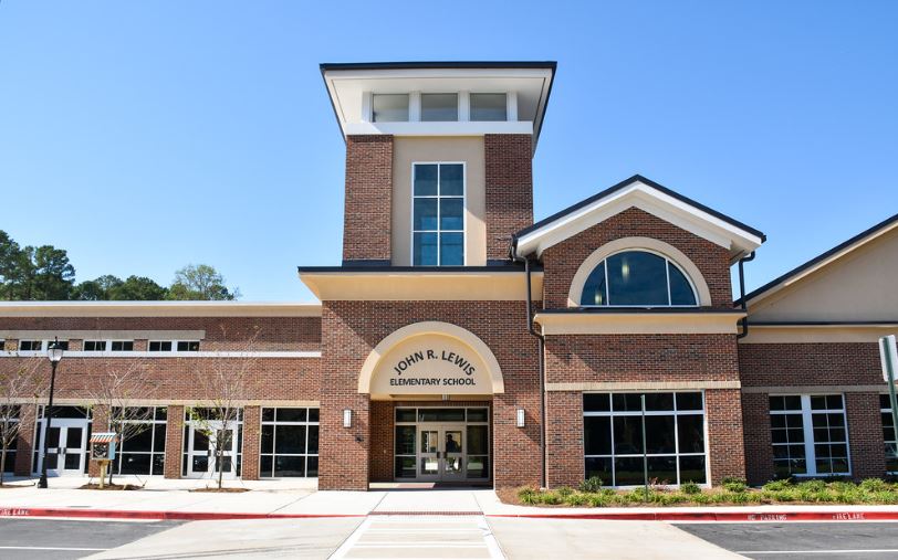 Schools that use prototypes, such as the DeKalb County School District’s John R. Lewis Elementary School (pictured here), can stretch school district dollars while advancing educational equity.