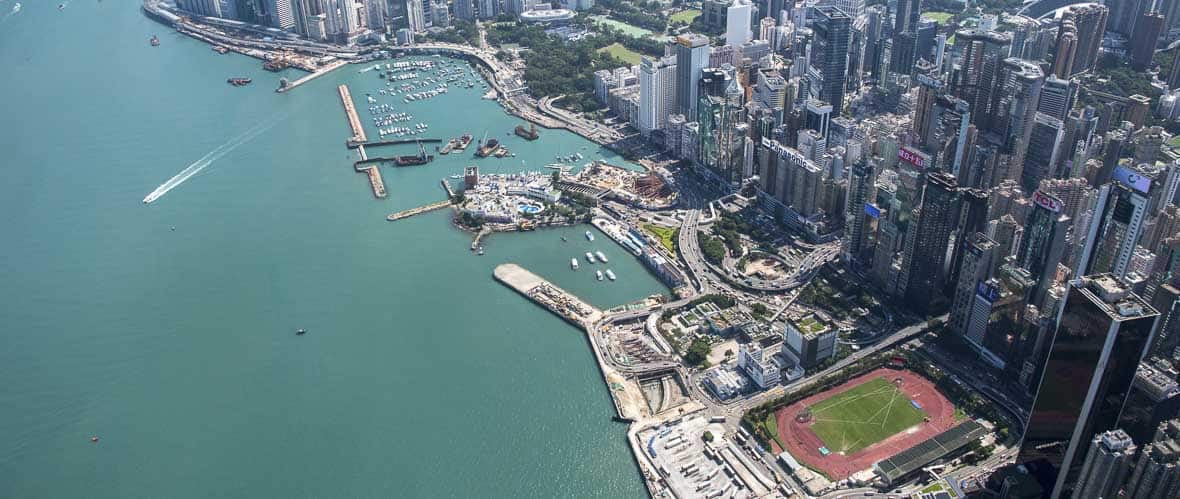 Aerial photo of the Central-Wan Chai Bypass and Island Eastern Corridor Link