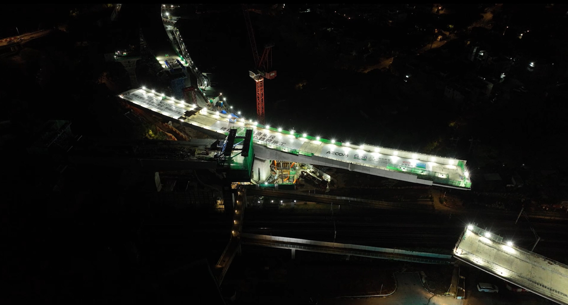 Hong Kong’s first horizontal bridge rotation construction over heavy rail at The Fanling Bypass Eastern Section